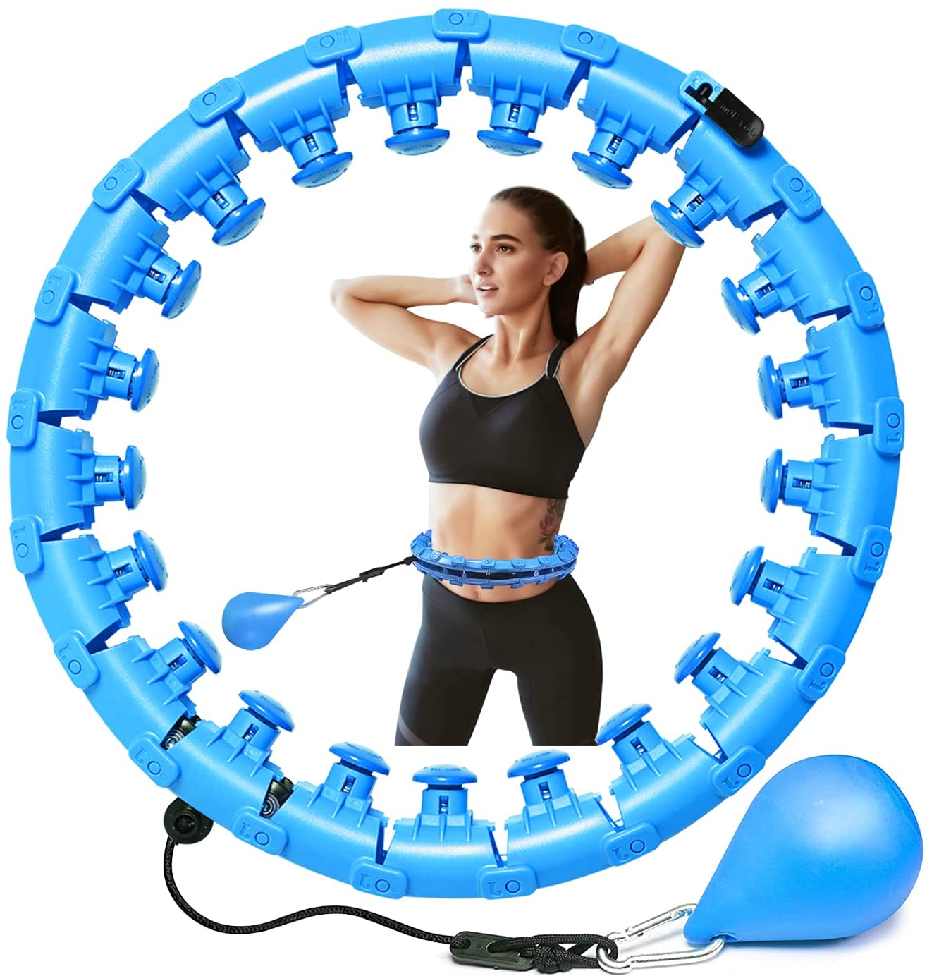 adjustable detachable weighted smart digital counter hula ring fitness intelligent hoola hoops for adults weight loss hoop