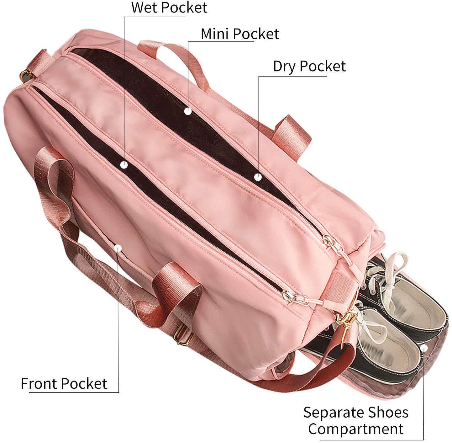 High Quality Gym Sports Bag With Shoe Compartment for Men and Women Sports Travel Gym Bag