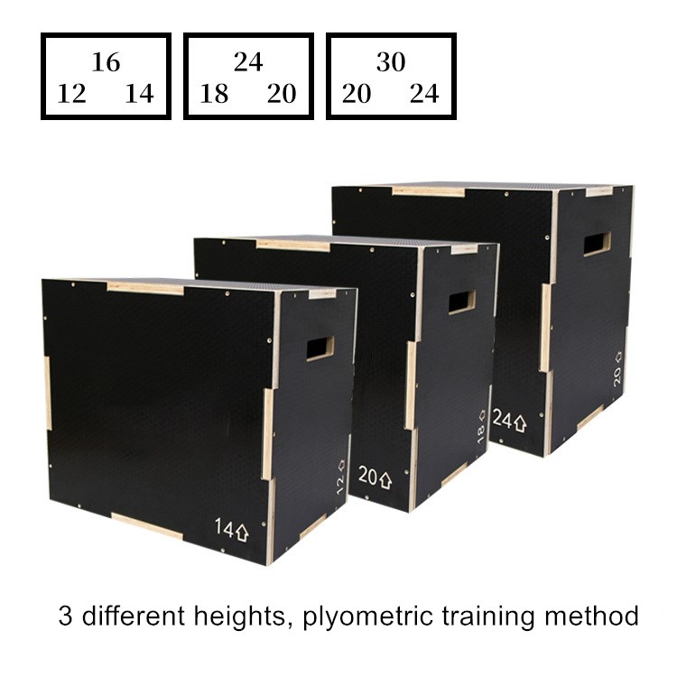 Anti-Slip Wood 3-in-1 Plyo Box Anti-Slip Wood Plyo Box for Jump, MMA Training