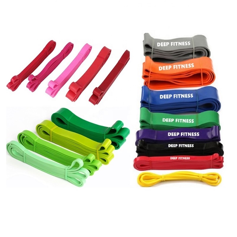 41 inch latex power bands, fitness resistance bands, heavy duty exercise pull up assist band