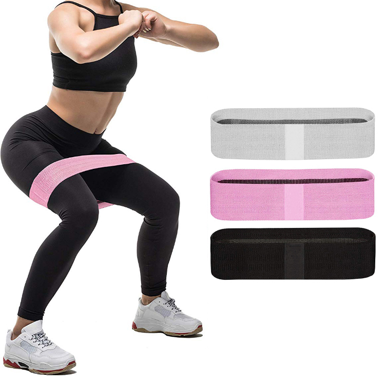 Fabric Booty Bands for Women with Widen and Thicken Fabric(3 Sets) - Non Slip Exercise Bands for Working Out, Physical Therapy, Home Fitness, Strength Resistance Bands for Legs and Butt