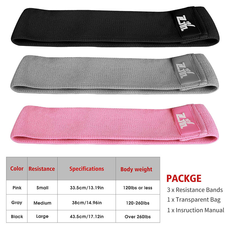 How to choose the size and resistance of fabric booty bands?