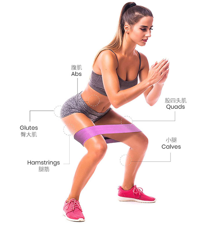 Training of the hip muscles - Fabric hip circle bands