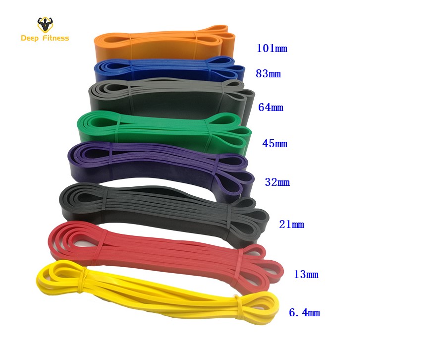 workout with natural latex pull up assist bands