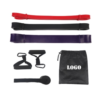 Use pull up assist bands for outdoor exercise