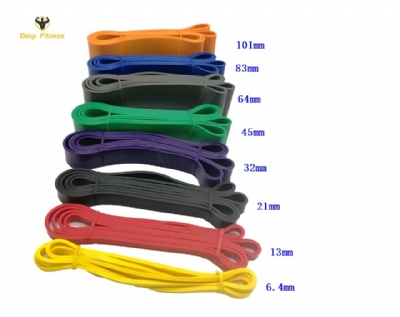 workout with natural latex pull up assist bands