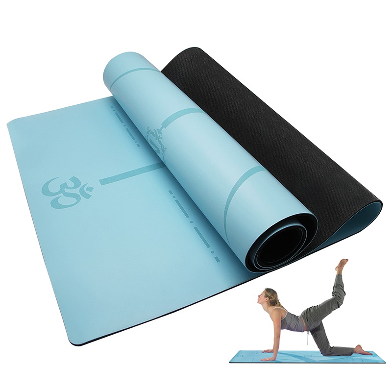 Custom tpe non-toxic non-slip durable yoga mat durable/latex-free non-skid exercise fitness mat