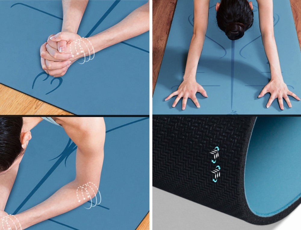 eco PU natural Fabric+RUBBER yoga mat