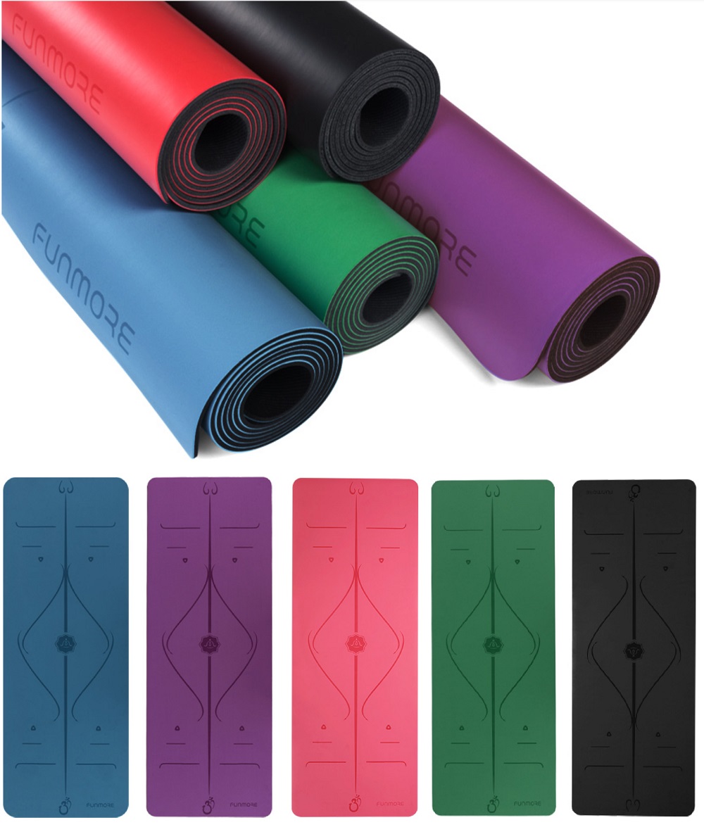 eco PU natural Fabric+RUBBER yoga mat