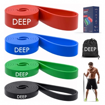 Custom Logo Latex Yoga Elastic Stretch Custom Resistance Bands/ powerlifting Heavy Duty Exercise Band Pull Up Assisted Band