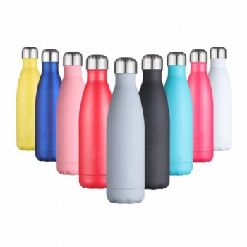 17oz 500ml camping sport tumbler stainless steel thermos sublimation Flasks cola shape water bottle
