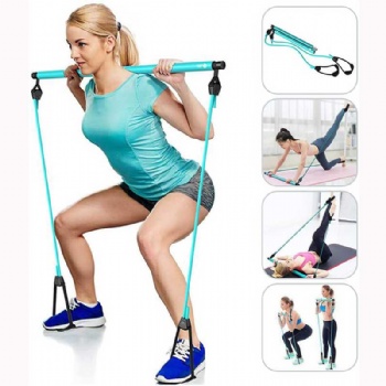 2020 Adjustable Pilates Bar Kit Portable Pilates Stick for Home Gym Improve Fitness, Build Muscle, Strength Exercises