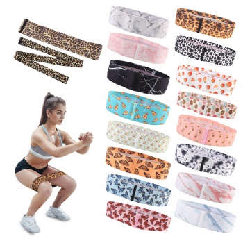 2020 New Design Custom Logo Set of 3 Exercise Stretch Hip Circle,Printed Fabric Booty Band Gym Fitness Glute Resistance Band