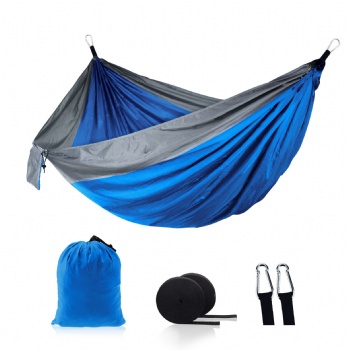 2022 Manufacturer LOW MOQ Custom Logo Camping Hammock Double and Single 210T Nylon Travel Lightweight Outdoors Camping Hammock