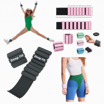 2022 New Adjustable Silicone Pink Sandbag Ankle & Wrist Custom Bangles hand Ankle Weights