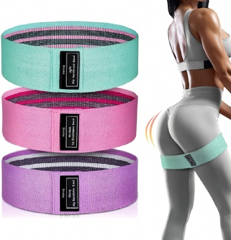 2020 New Design Custom Logo Set of 3 Exercise Stretch Hip bands, Fabric Booty Band, Gym Fitness Glute Resistance Band factory