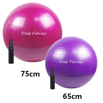 65CM 75cm customized size Stability Exercise Yoga Ball with Air Pump