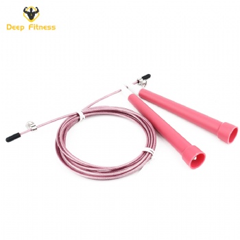 Amazon hot sale  skipping jump rope plastic handle steel wire jump rope