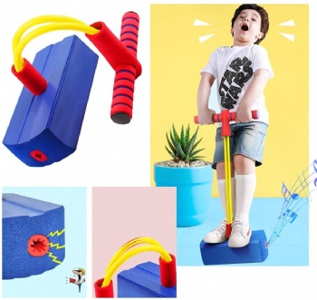 Amazon hot selling kids bouncing toys jumping stick foam pogo jumper toys with light
