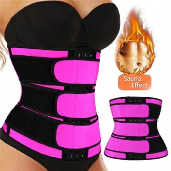 Custom Double Strap Waist Trainer Women Sauna Fitness Workout Shape Three Belt 3 belt women neoprene slimming belt waist trainer