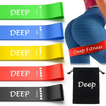 Hot Sale Low MOQ Custom Hip Circle Thick Strength Training Mini Band Yoga Resistance Loop Latex Exercise Bands