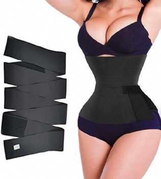 Custom Logo Fitness Waist Trainer Corset Latex Invisible Waist Wrap Belt Belly Compression Tummy Wrap Waist Trainer