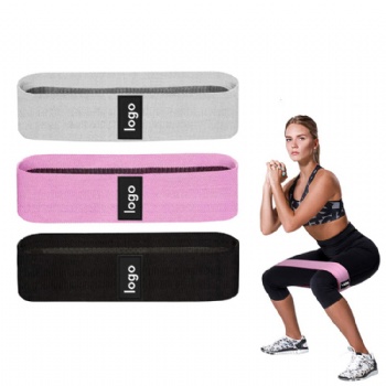 Custom Logo Printed Yoga Gym Exercise fitness for Legs Glutes Booty Hip Fabric Resistance Bands