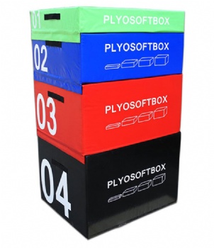 Custom Logo Soft Gym Fitness Plyometric Jump Box Stackable Plyo Box Set
