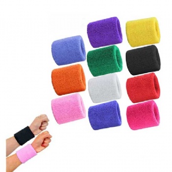 Custom logo Wrist Sweatbands Breathable tennis Sports Wrist sweat bands cotton Sweatband