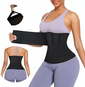 Custom logo fitness belly lose weight tummy trimmer Band Belt Bandage Wrap Waist Trainer