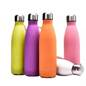 Double Wall 304 Stainless Steel Creative Vacuum Flask Cola Shape water bottle