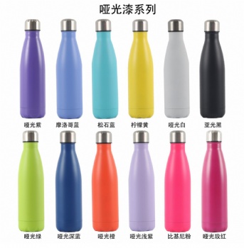 Double Wall Cola Shaped Custom Stainless Steel Water Bottle with Custom Logo Customized Printing