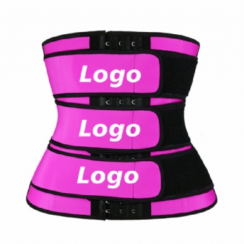 Custom Double Strap Waist Trainer Women Sauna Fitness Workout Shape Three Belt 3 belt women neoprene slimming belt waist trainer