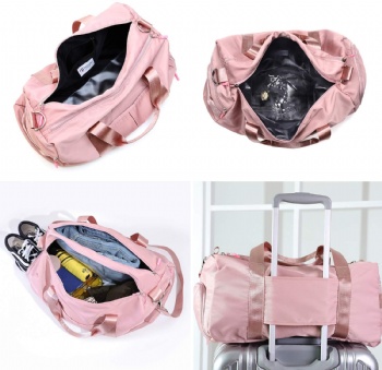 Duffel Sports Bag Custom logo women pink sport crossbody duffle pink gym bag