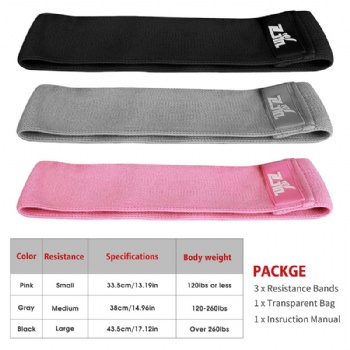 Fabric Resistance Bands workout exercise bands no slip Custom Cotton Booty bands