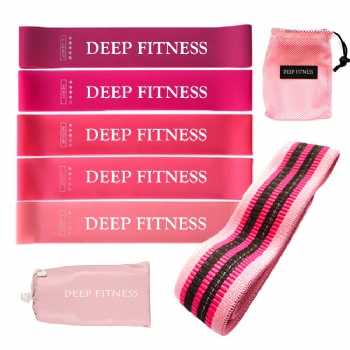 Fitness Bands Latex Printed Resistance Bands Exercise Loop Bands Set