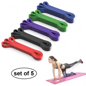 Fitness Custom Logo Resistant Non Slip Fabric Sets Loop Bulk Workout Bands Pull Rope Set Yoga Resistance Band