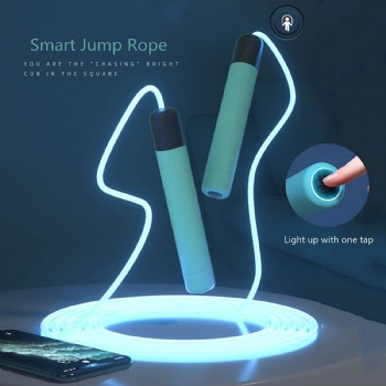 Glowing Jump Ropes Skipping Rope for Kids Develop Children's Sports Interest Men Women Fitness Exercise Indoors Outdoors Cool LED Light Rope Adjustable Jumping Rope