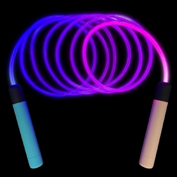 Glowing Skipping Rope, Fitness Jump Rope for Men and Women, Jump Rope with LED Light Up, Suitable for Indoor and Outdoor Sports and Family Exercises