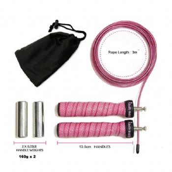 Heavy Exercise Sweatband Weighted Skipping Speed Jump Rope With Steel Wire