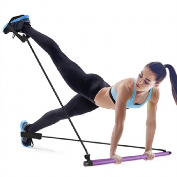 High quality gym equipment resistance band fitness exercise toning pilates bar kit yoga stick