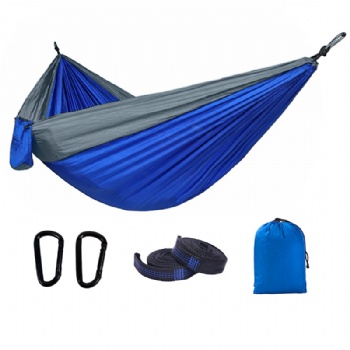Hot selling on amazon outdoor portable parachute nylon camping hammok/hamock/hamak/hammock with tree strap