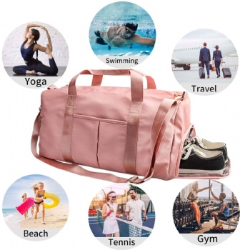 Large Travel Waterproof Unisex Sports Nylon Custom Logo Gym Bag