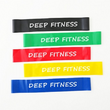 Latex Stretch Yoga Fitness Excise Loop Bands set 5 Resistance Bands