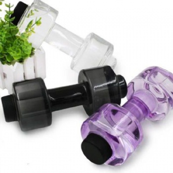 New Type Plastic Sports Barbell Dumbbell-shape-glass-bottle Dumbbell Shape Drinking Water Bottles