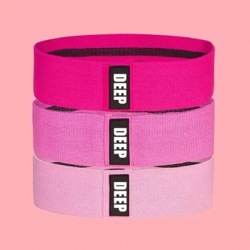 Non Rolling Fabric Resistance Bands Exercise Set of 3 Booty Bands