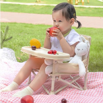 Outdoor Travel Portable Booster Foldable Feeding Dining Baby High Chair for beach camping