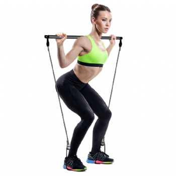 Portable Pilates Bar Kit with Resistance Band Home Gym Workout Resistance Band pilates bar