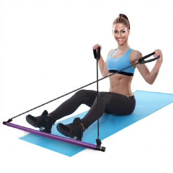 Resistance Band Portable Exercise Gym Pilates Stick Kit Yoga Bar