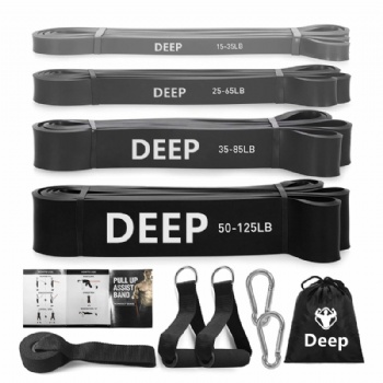 Rubber Loop Fitness Pull-Up Heavy Duty Exercise Assist Power Long Custom Logo Resistance Band Pullup Set Workout Pull Up Bands